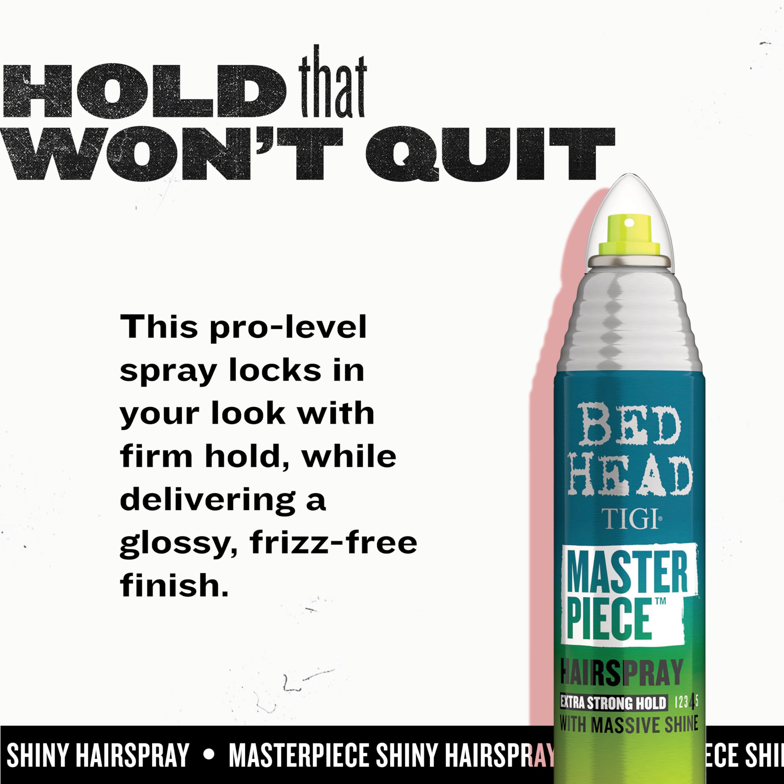 Bed Head by TIGI Masterpiece Hairspray – Extra Strong Hold & Shine for All Hair Types | 10.3 oz Pack of 2