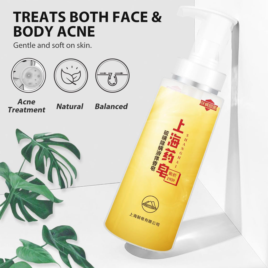 Bee & Flower Sulfur Soap Liquid Shampoo & Body Wash – 16.8 oz – Daily Head-to-Toe Cleanse for Him & Her – Valentine Gift