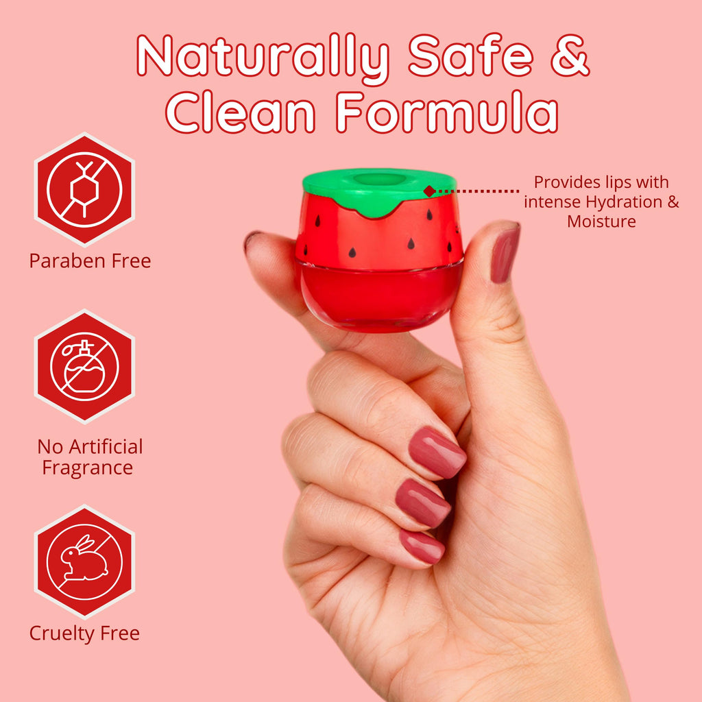 Bee Balm Original Lip Balm — Watermelon Hydrating Honey Pot with Propolis & Vitamin E (Pack of 2)