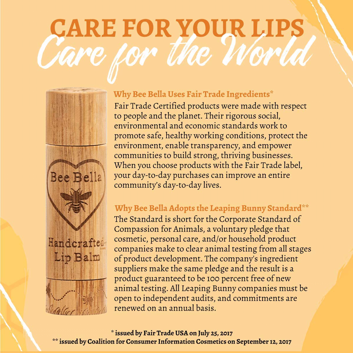 Bee Bella Lip Balm Pumpkin Spice (3 Pack) – Handmade in USA | Long-Lasting Moisture