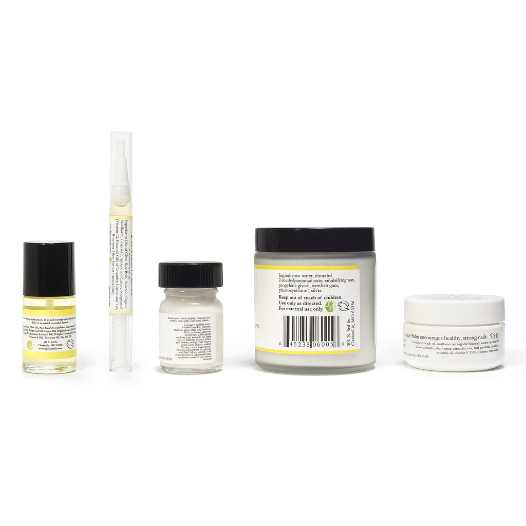 Bee Naturals Natural Nail Care Kit — Non-Toxic Cuticle & Nail Care with Vitamin E