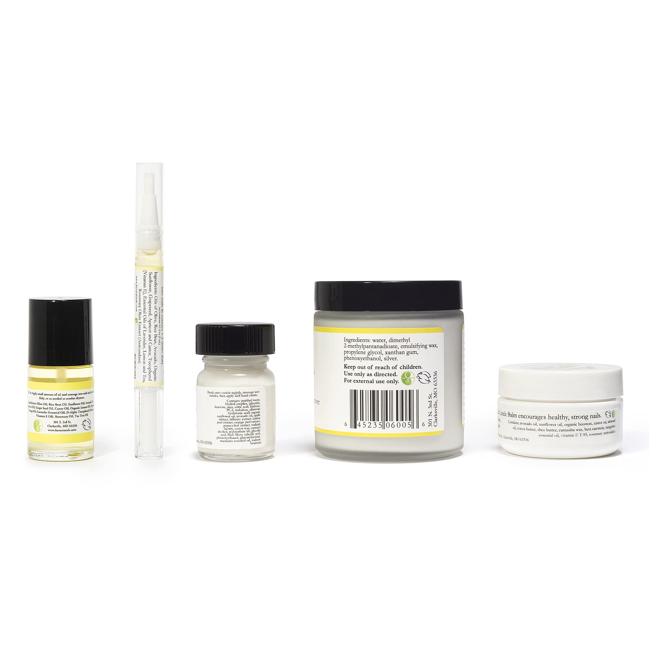 Bee Naturals Natural Nail Care Kit — Non-Toxic Cuticle & Nail Care with Vitamin E