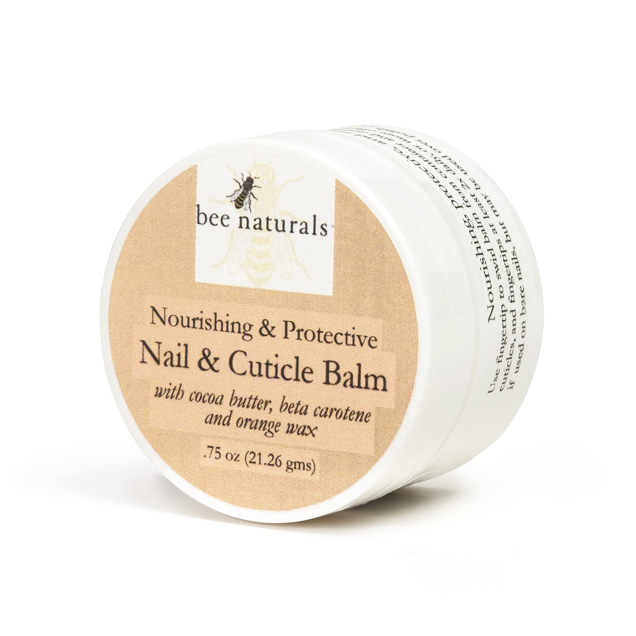 Bee Naturals Nail & Cuticle Balm – Cocoa Butter & Beta Carotene for Strong, Smooth Nails | Cruelty-Free