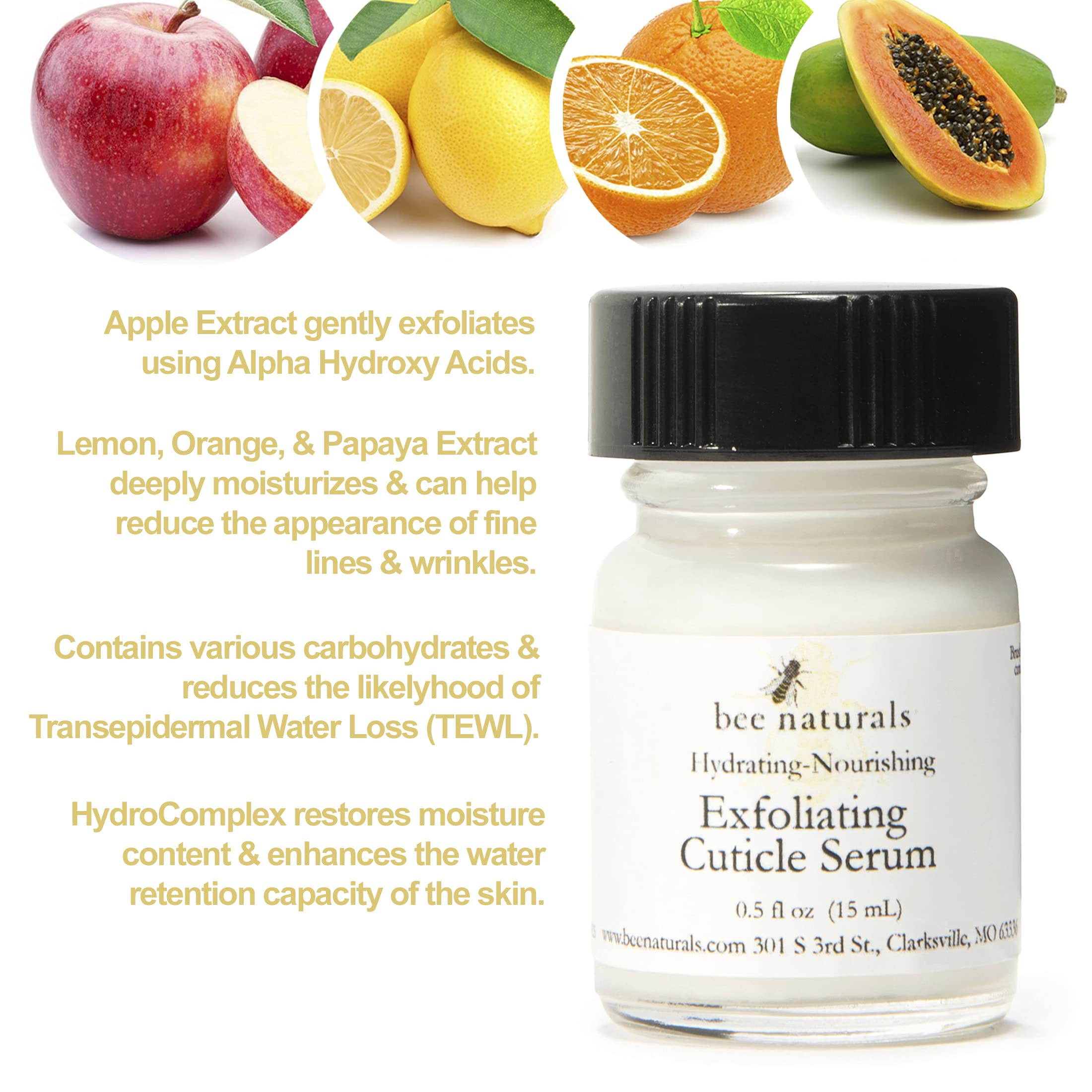 Bee Naturals Natural Nail Care Kit — Non-Toxic Cuticle & Nail Care with Vitamin E