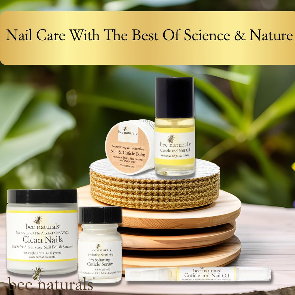 Bee Naturals Natural Nail Care Kit — Non-Toxic Cuticle & Nail Care with Vitamin E