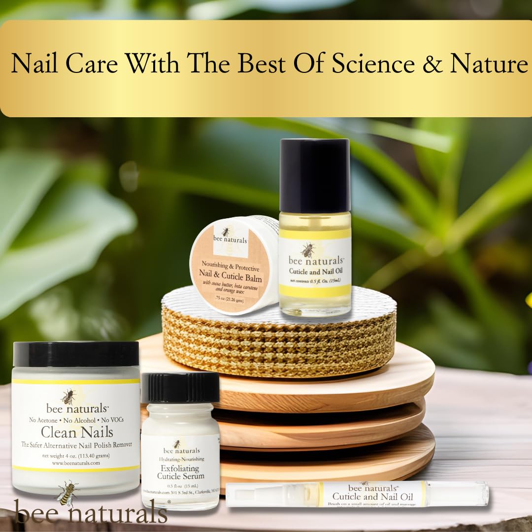 Bee Naturals Natural Nail Care Kit — Non-Toxic Cuticle & Nail Care with Vitamin E