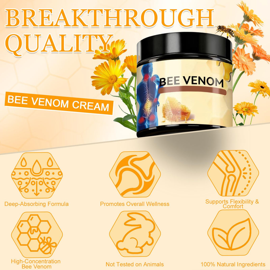 2-Piece Bee Venom Joint Cream – Advanced Joint Gel for Natural Moisturizing & Fast Absorption