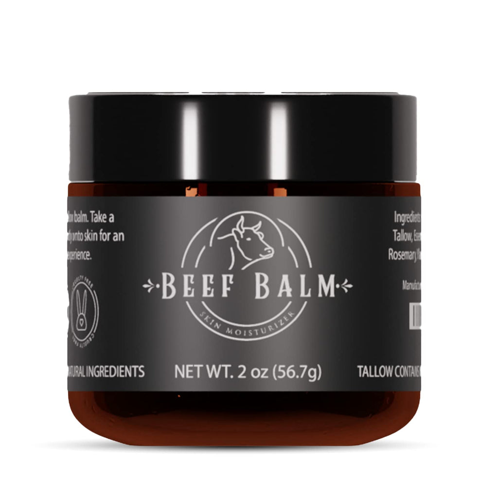 Beef Balm Beef Tallow Balm – Natural Grass-Fed Skin Moisturizer (Vanilla)