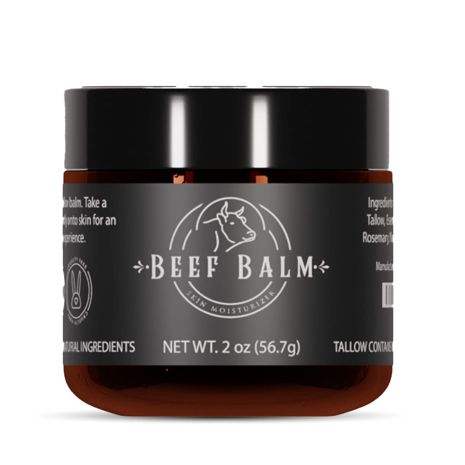 Beef Balm Beef Tallow Balm – Natural Grass-Fed Skin Moisturizer (Vanilla)
