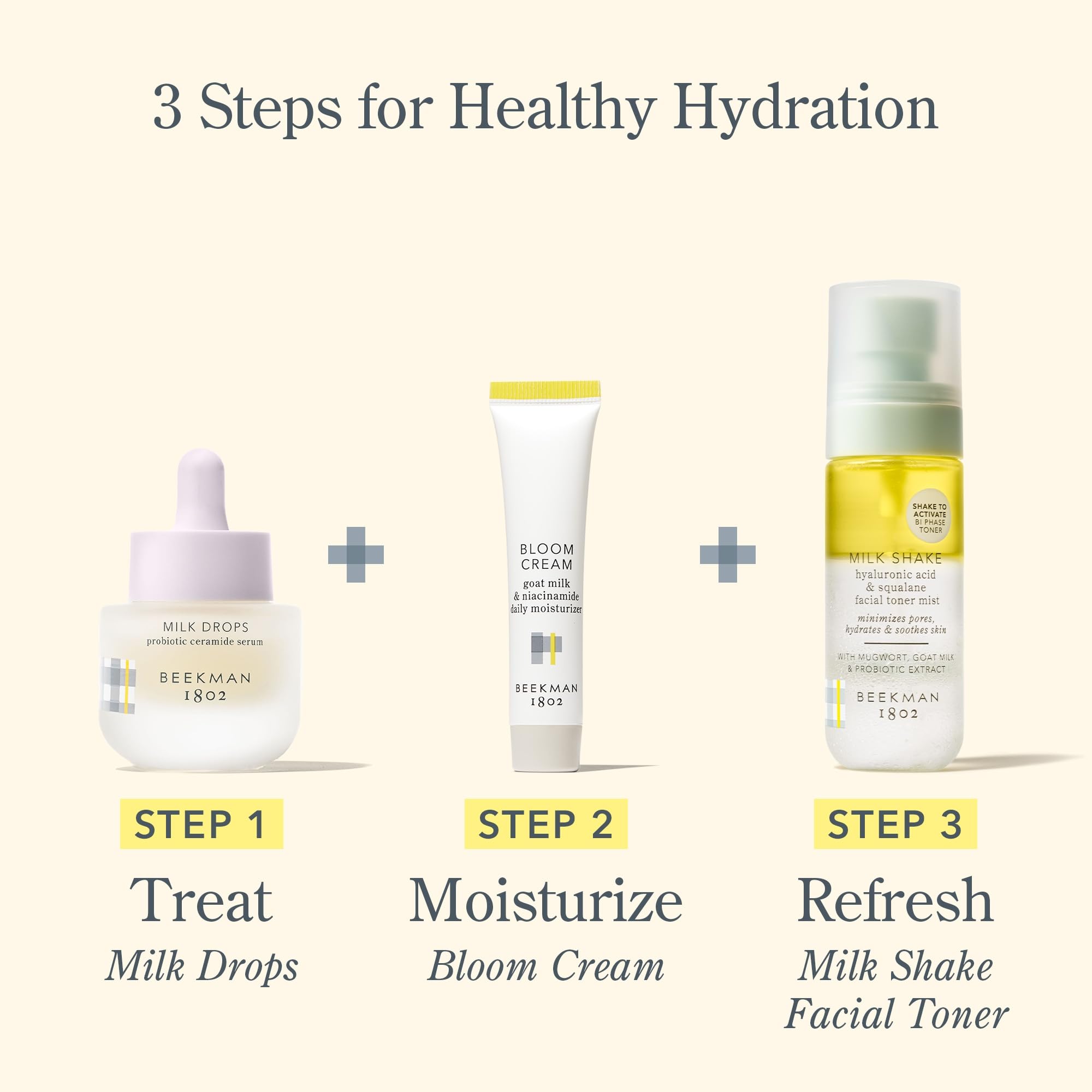 Beekman 1802 Bloom Cream Goat Milk Face Moisturizer – Lightweight Hydration for All Skin Types | 15mL