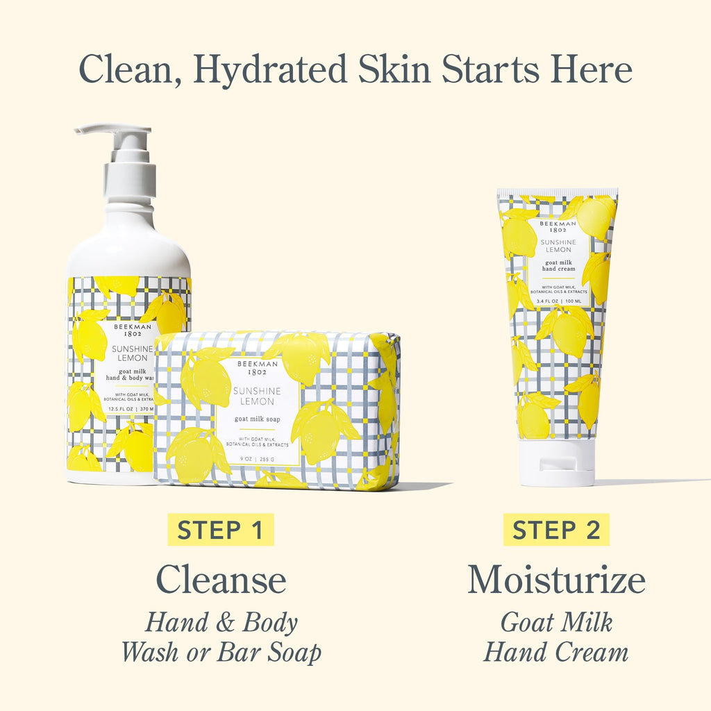 Beekman 1802 Goat Milk Hand Cream – Sunshine Lemon, 2 oz | Non-Greasy & Cruelty-Free