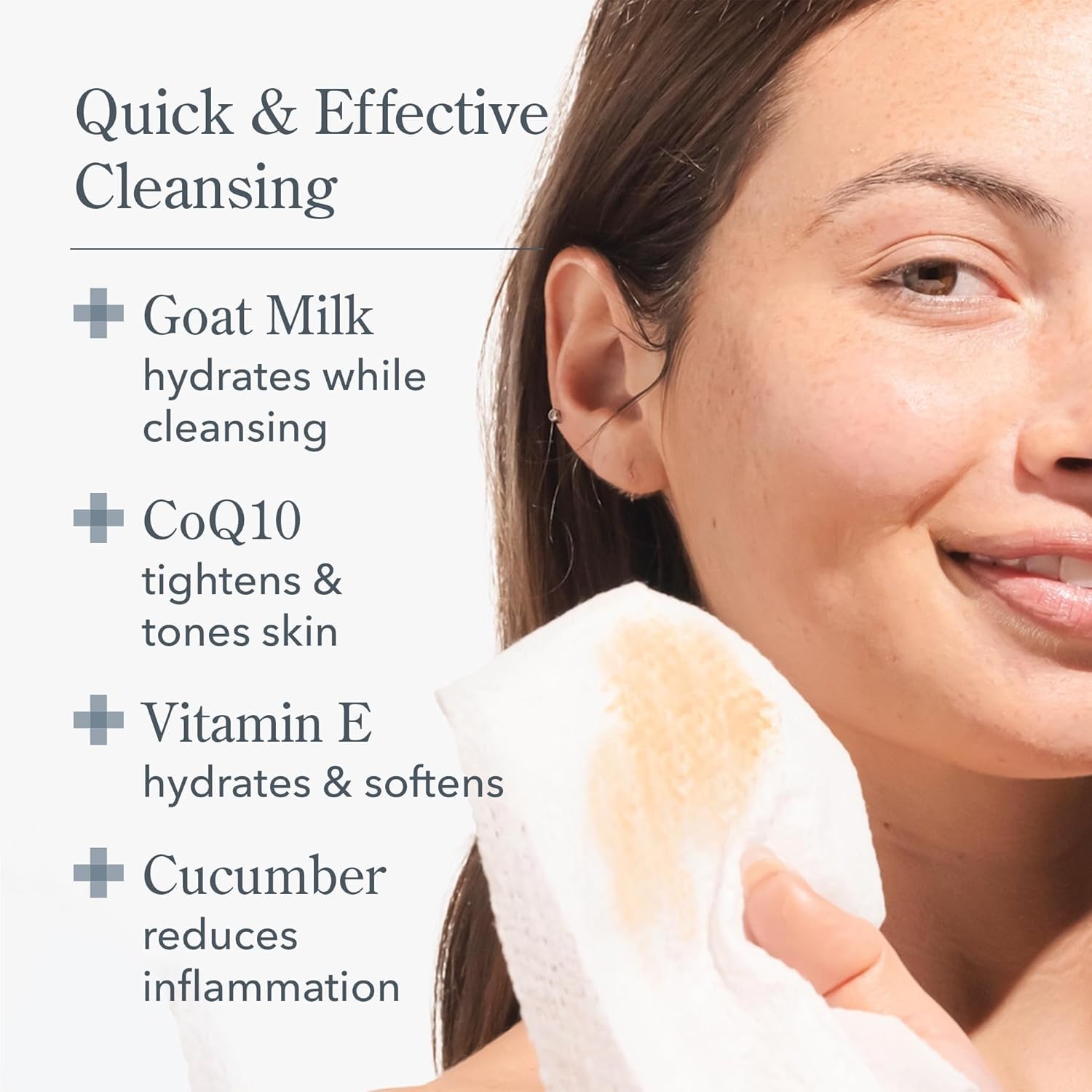 Beekman 1802 Face & Body Wipes – Fragrance Free, Goat Milk, Aloe & Vitamin E