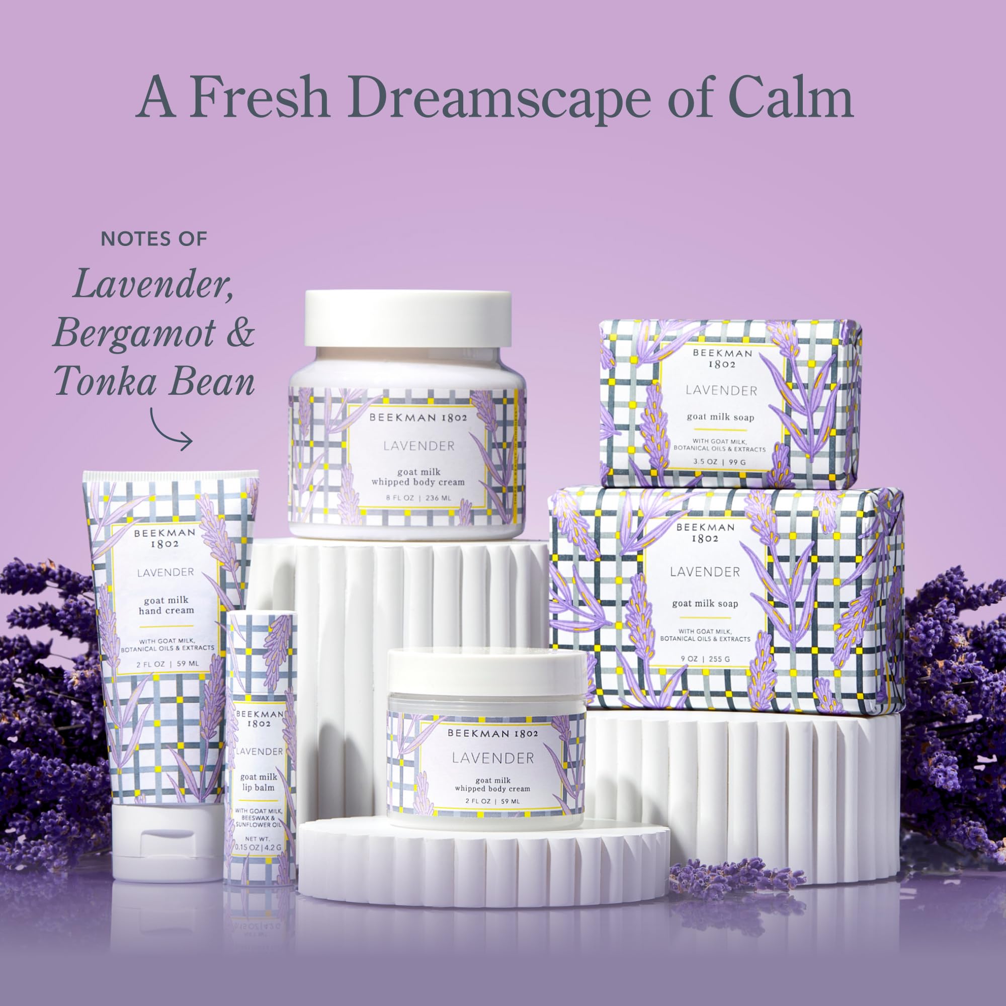 Beekman 1802 Goat Milk Body Lotion Lavender – Hydrating 12.5 oz, Pump Included