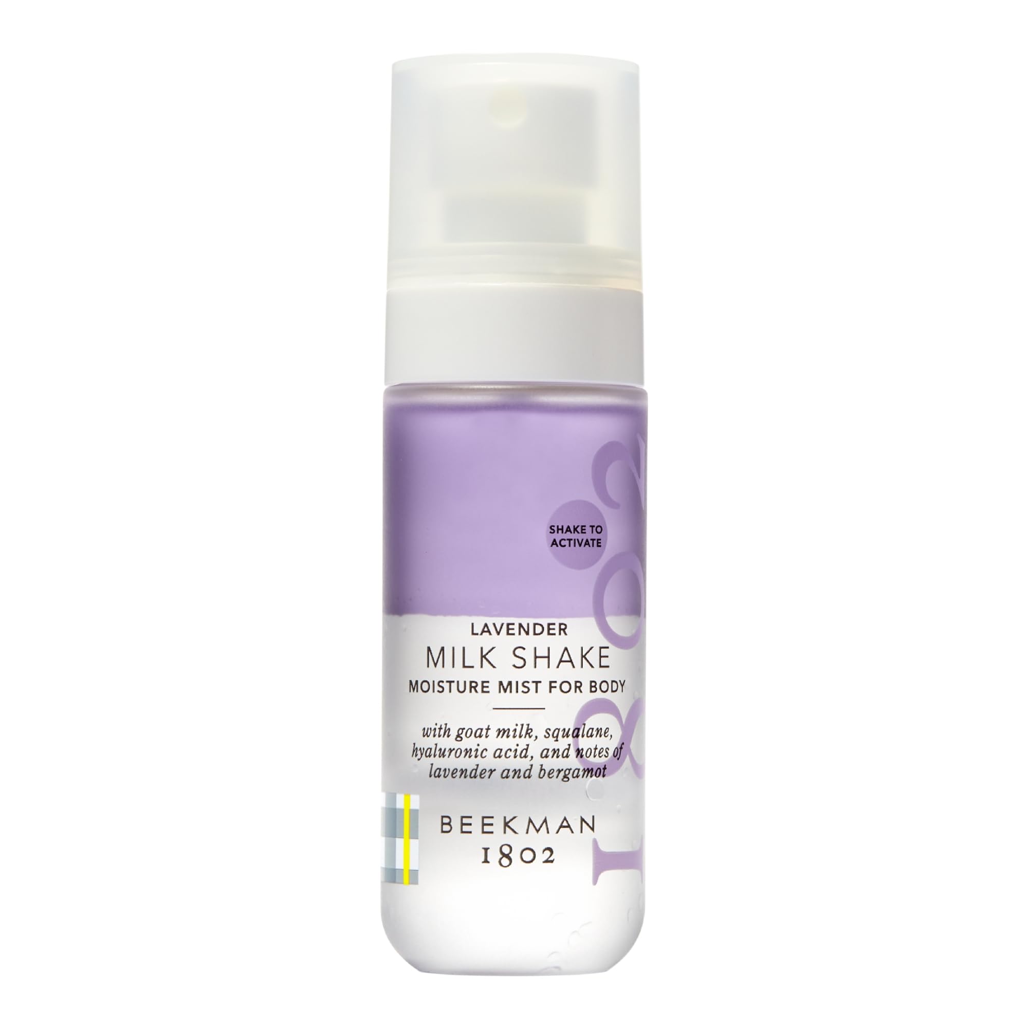 Beekman 1802 Milk Shake Body Mist Lavender | Hydrating with Hyaluronic Acid & Jojoba Oil | Sensitive Skin Friendly | 2 fl oz