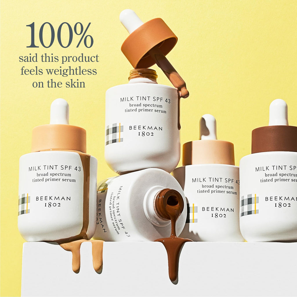 Beekman 1802 Milk Tint Face Primer SPF 43 - Tinted Mineral SPF for Sensitive Skin