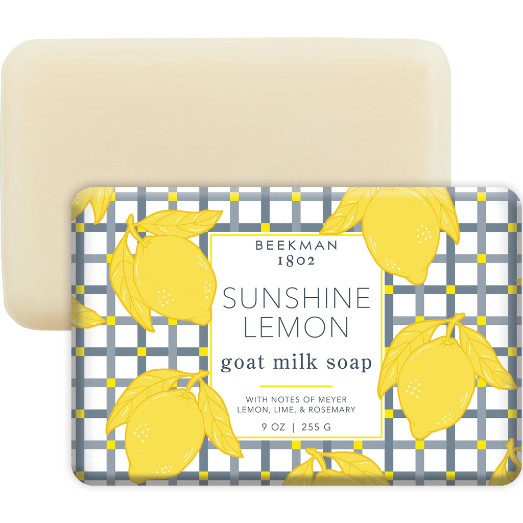 Beekman 1802 Sunshine Lemon Goat Milk Body Soap Bar - 9 oz, Nourishing & Cruelty-Free