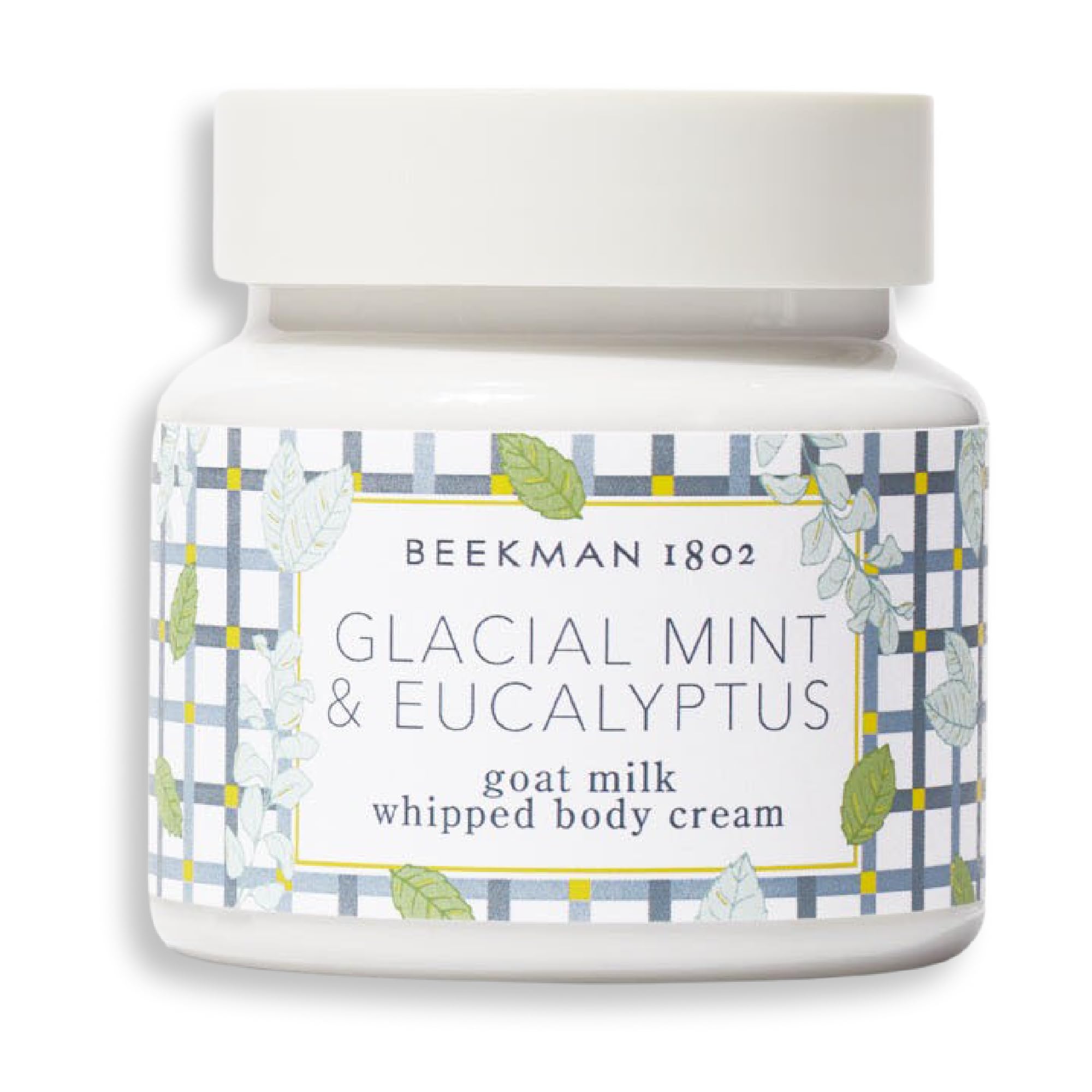 Beekman 1802 Whipped Body Cream – Goat Milk Moisturizer with Mango Seed Butter & Vitamin E, 8 oz, Glacial Mint & Eucalyptus
