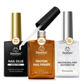 Beetles Gel Nail Prep Kit - 3Pcs Dehydrator & Primer, HEMA-Free & Acid-Free, Long-Lasting Adhesion