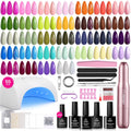 Beetles 55-Pcs Gel Nail Polish Kit with UV Lamp & Nail Drill – All-in-One Home Salon Set