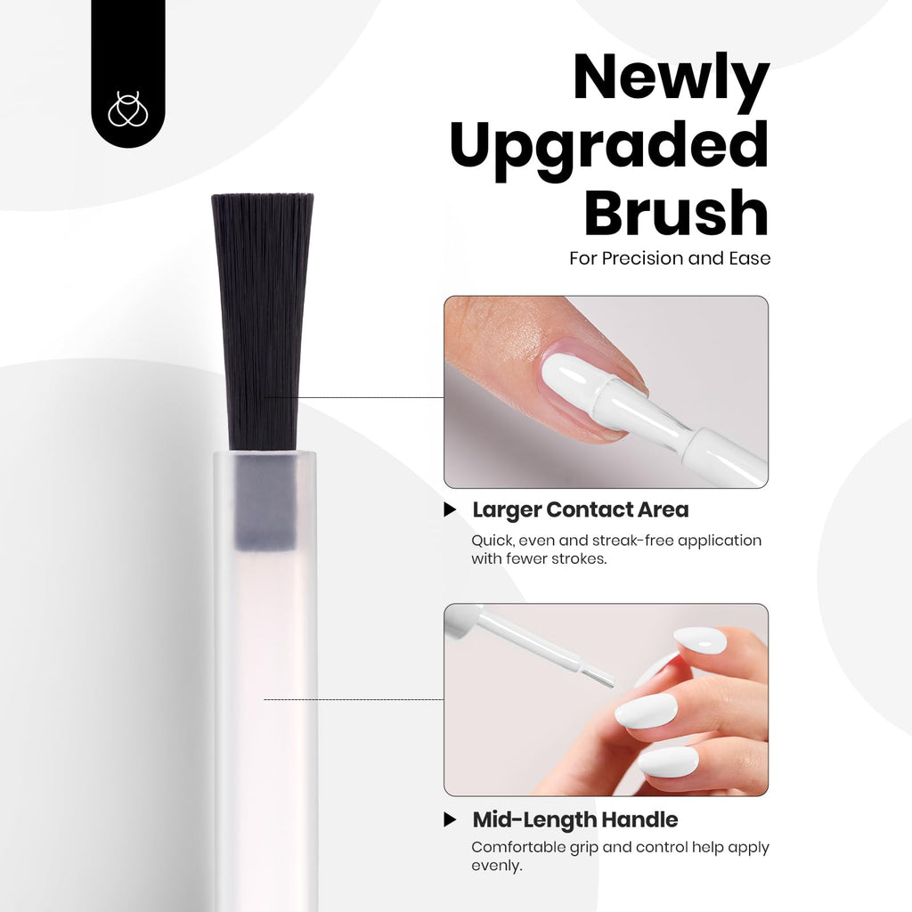 Beetles Black and White Gel Polish – HEMA-Free Monochrome Set, 2x15ml