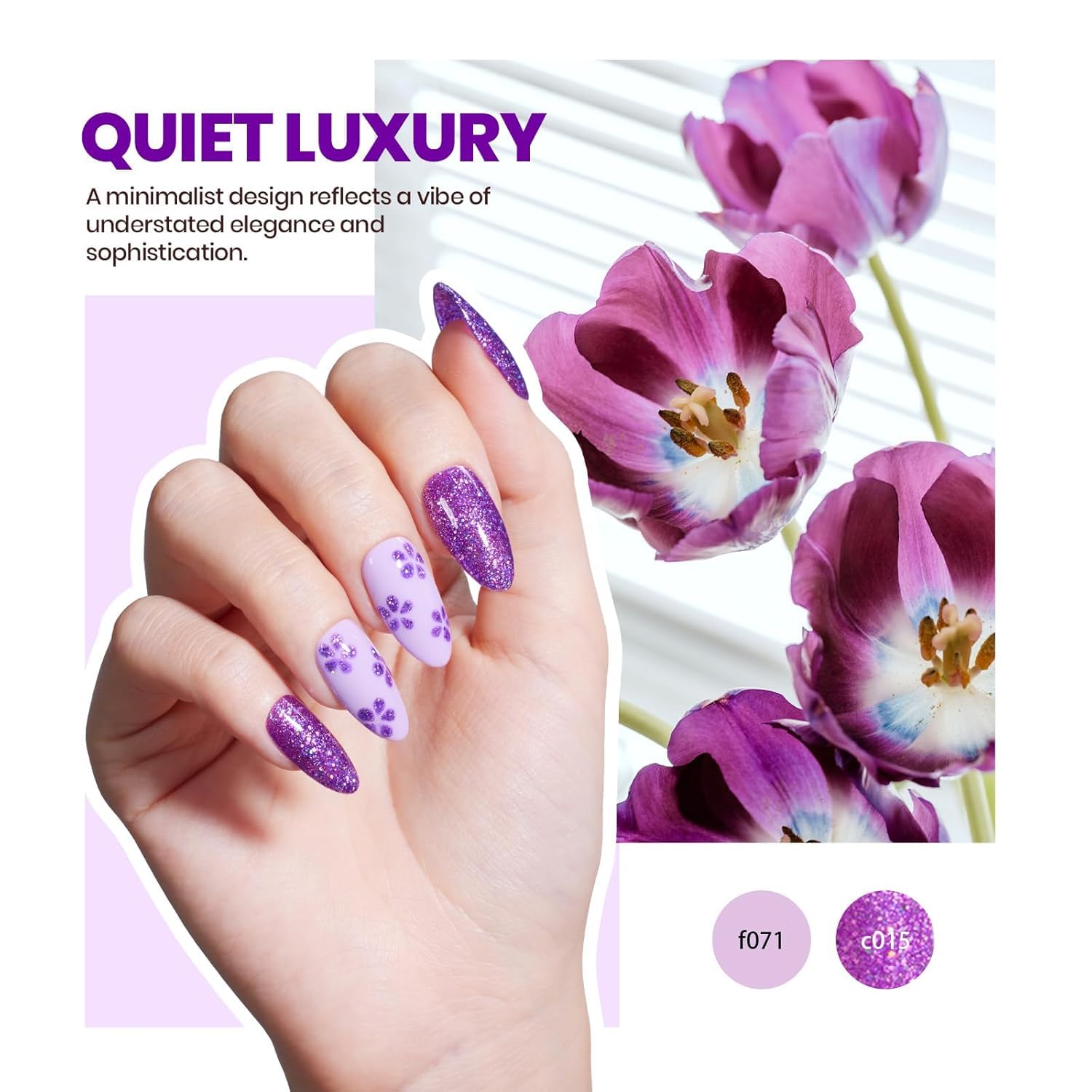 Beetles Gel Nail Polish Kit with UV Lamp — 75-Piece Set, 45 Colors