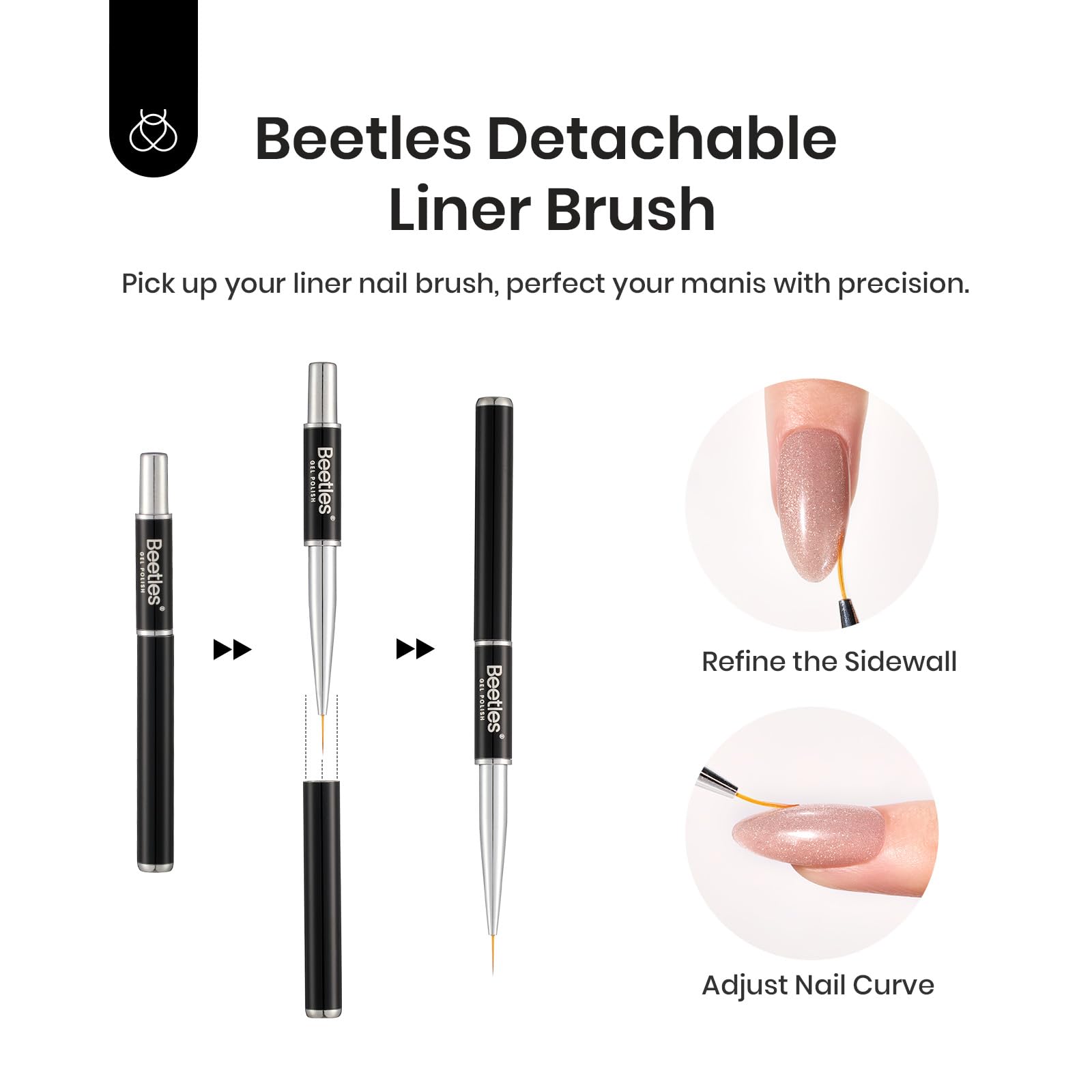 Beetles Builder Gel Kit Star Cascade – 7-in-1 Cat Eye Nail Gel for DIY Nails