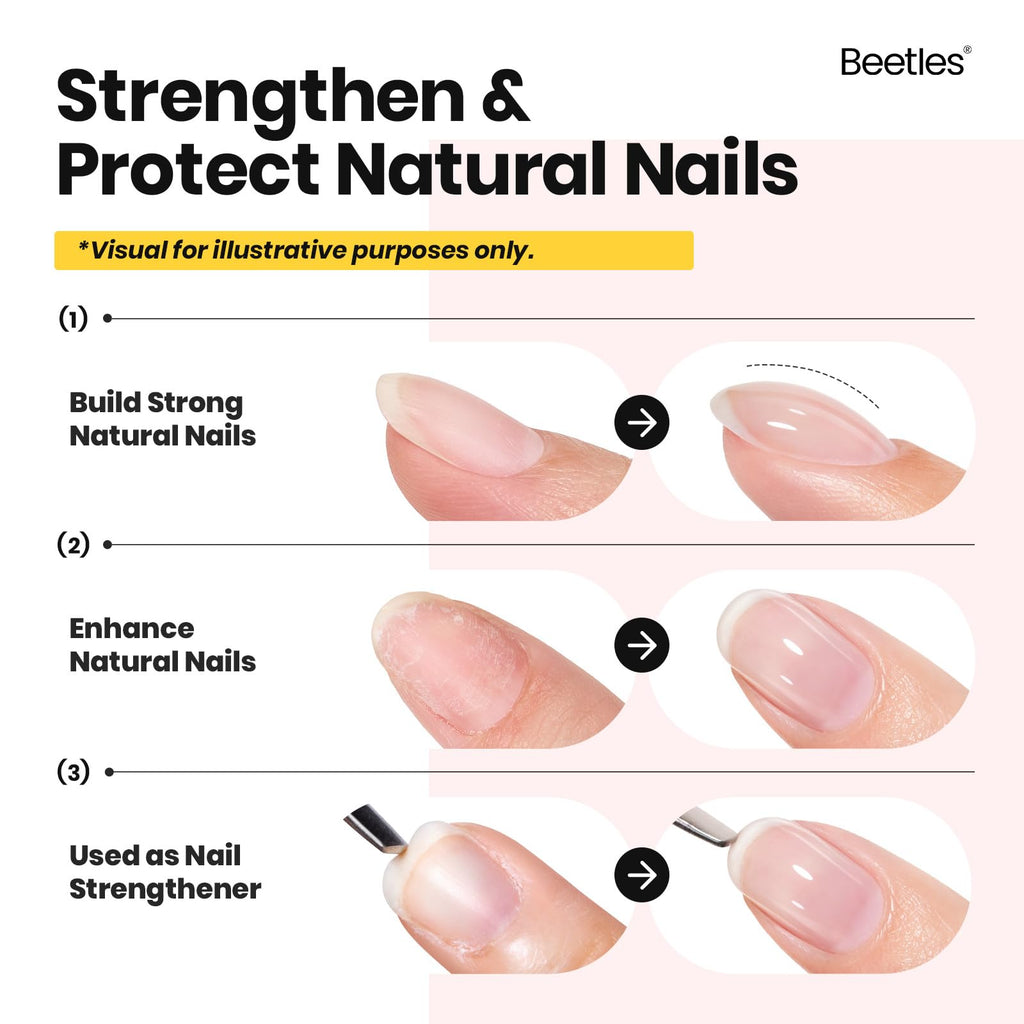 Beetles Builder Gel Set – Skin Poem 12-Color Nail Builder Gel, 8-in-1 Thickening & Strengthening for DIY Nails