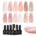 Beetles Builder Gel Set – Skin Poem 12-Color Nail Builder Gel, 8-in-1 Thickening & Strengthening for DIY Nails