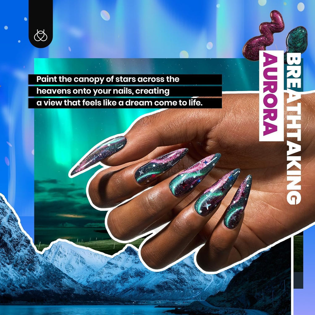 Beetles Gel Polish Kit – 36 Colors with Base & Top Coats, Cat Eye, Matte & Glossy Finishes – Travel-Ready UV Gel Manicure Gift for Women