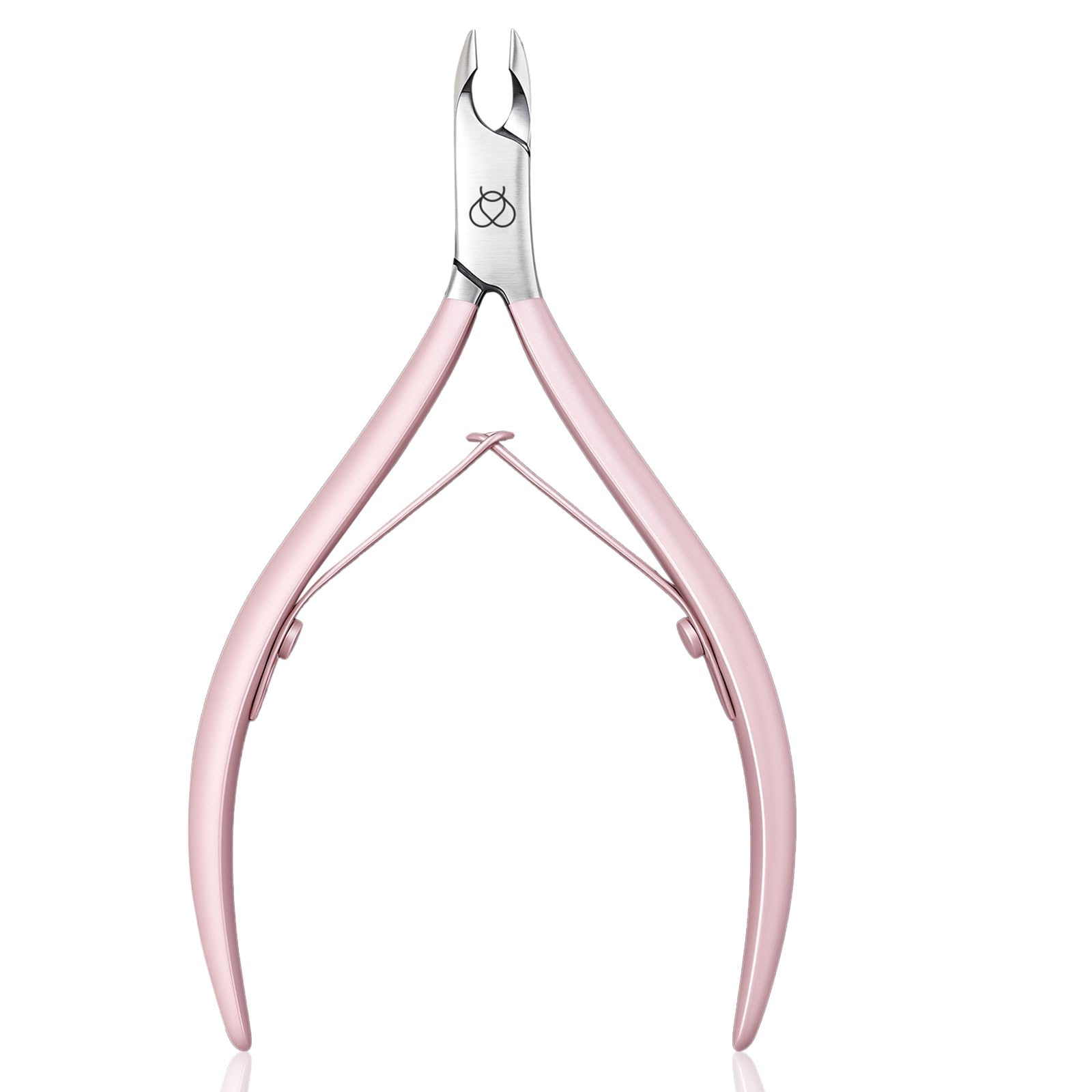 Beetles Cuticle Trimmer – 0.16-Inch Fine Jaw Nail Cuticle Nippers, Stainless Steel, Pink, Beginner Friendly