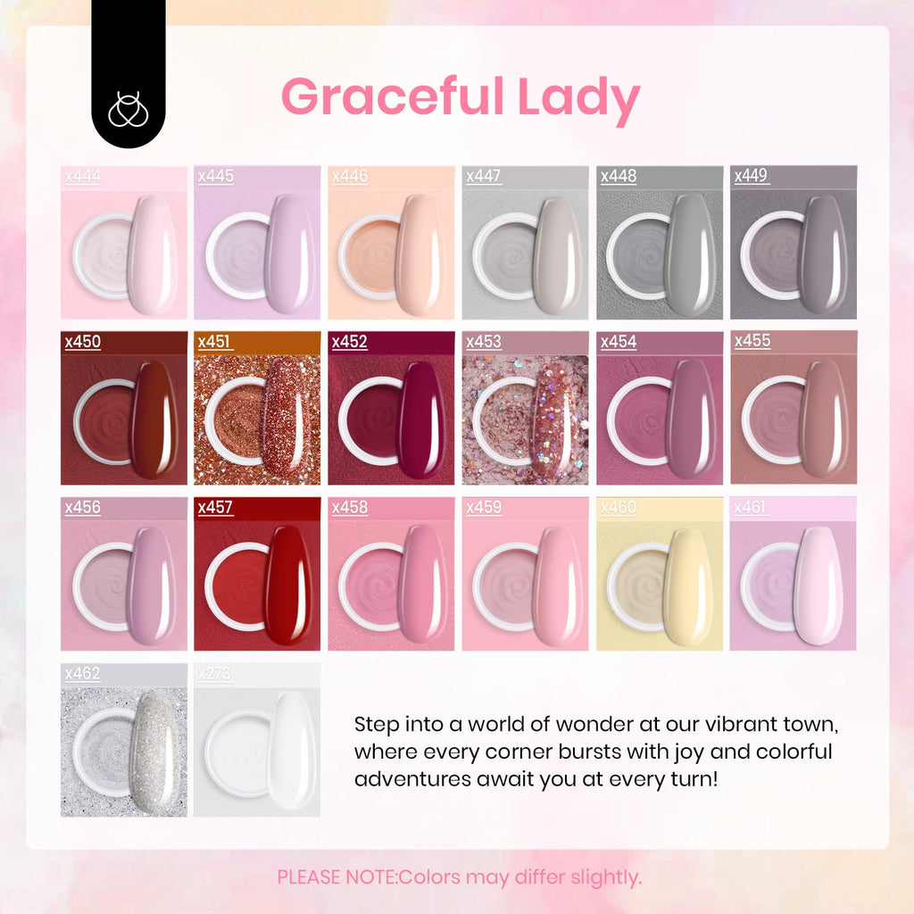 Beetles 36Pcs Dip Powder Nail Kit Starter – 20 Colors Nude Pink Gray Glitter Burgundy, Base Top Activator, Tools