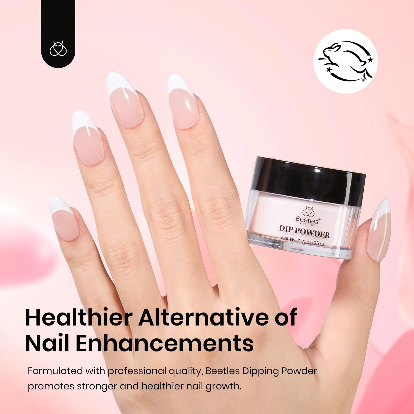 Beetles Pink Dip Powder Nail Kit — 6 Nude Pink Shades, No Lamp Needed, Long-Lasting & Cruelty-Free