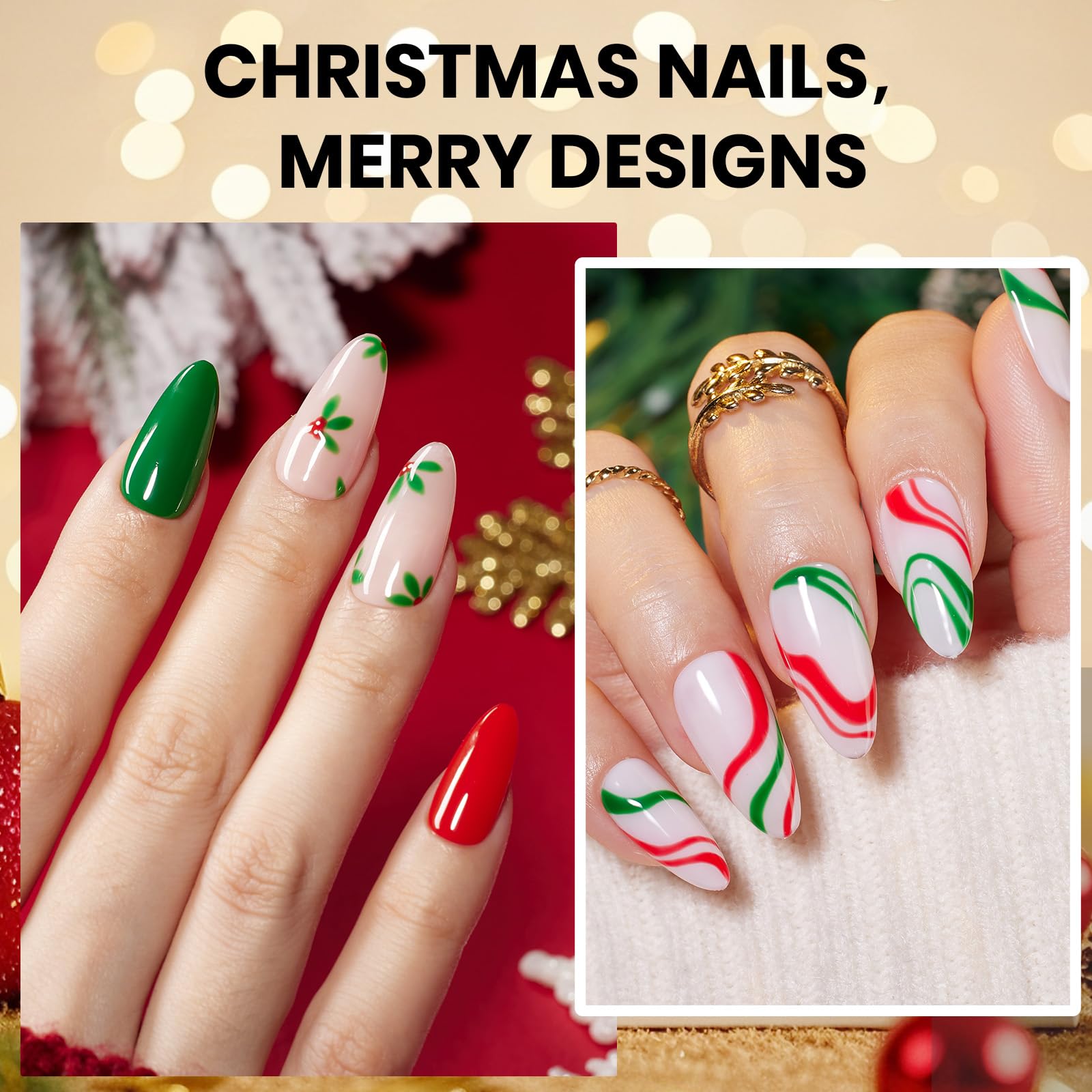 Beetles Green & Red Gel Polish Set – Prelude of Celebration (2 x 15ml)