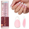 Beetles French Tips Press On Nails – 210 Pink Medium Almond Tips for At-Home Salon Quality