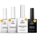Beetles Gel Base & Top Coat Set with Protein Dehydrator & Primer – 4 Pcs 15ml, Acid-Free & HEMA-Free Nail Prep Bond
