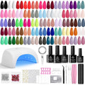 Beetles Gel Nail Polish Kit with UV Light — 55 Colors, 80 Pcs