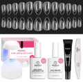 Beetles Gel Nail Kit Short Almond Gift Spree – 576Pcs Tips, Dehydrator & Primer + Mini Lamp