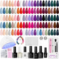 Beetles Gel Nail Polish Kit with UV Lamp — 75-Piece Set, 45 Colors