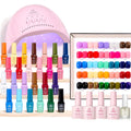Beetles Gel Nail Polish Kit with UV Light – 25 Colors Valentine Set, 45 Pcs DIY Manicure Kit