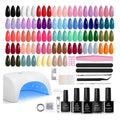 Beetles Gel Nail Polish Kit with UV Light – 32 Colors, 55 Pcs Set, Pro Lamp & Coats