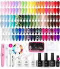 Beetles Gel Nail Polish Kit – 60 Colors Cat Eye with Base & Top Coat (77 Pcs)