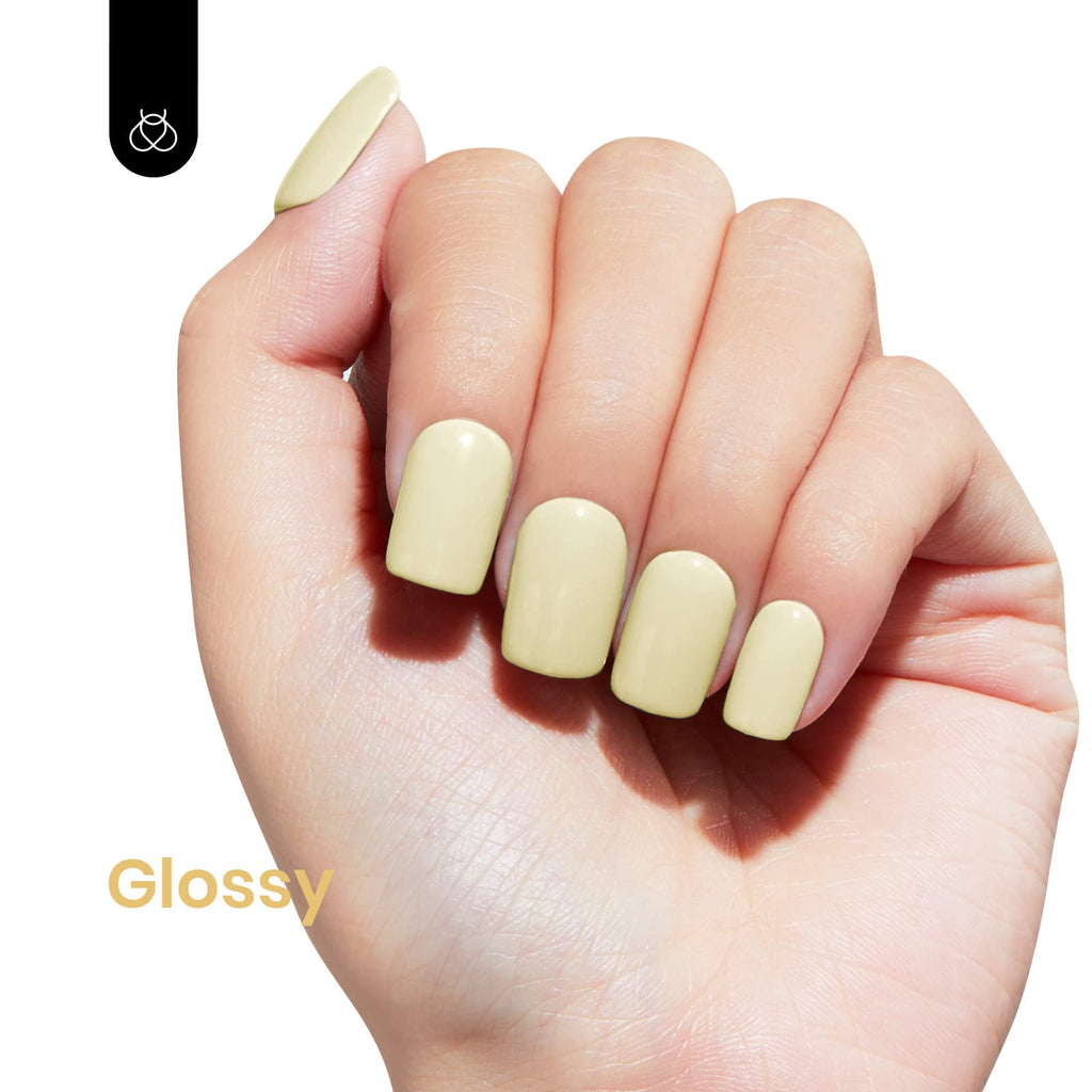 Beetles Yellow Gel Polish – Lemon Cheese | 15ML Pastel Yellow Gel Nail Polish for Spring, Soak Off UV/LED