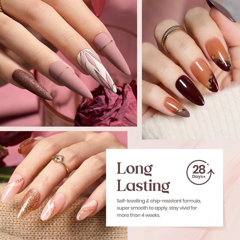 Beetles Gel Polish Set Verse of Roses – 23Pcs with 20 Shades + Base/Top Coats
