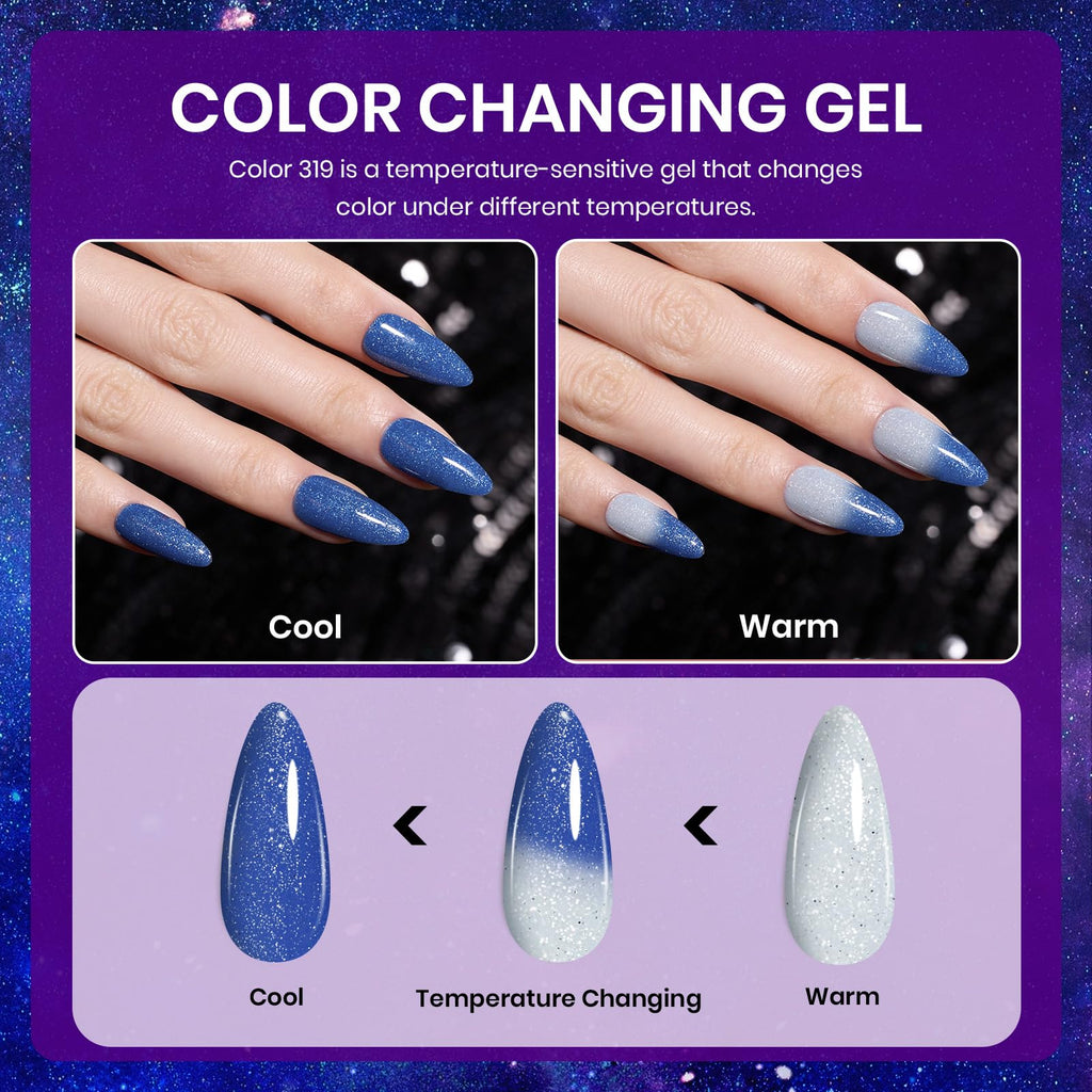 Beetles Chameleon Gel Set — 20 Colors, Cat Eye & Temperature Shift