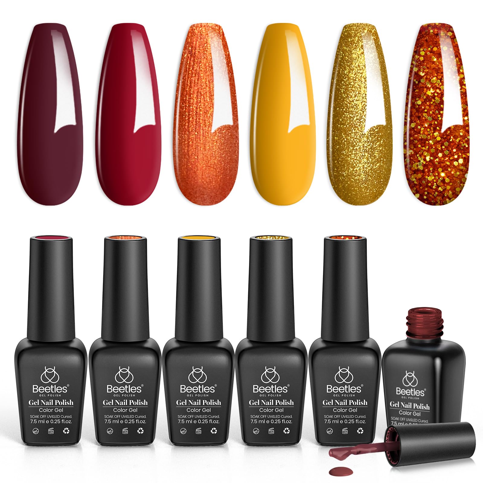 Beetles Gel Polish Golden Blessing — 6 Colors for UV/LED Manicure