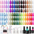 Beetles Gel Polish Kit – 36 Colors with Base & Top Coats, Cat Eye, Matte & Glossy Finishes – Travel-Ready UV Gel Manicure Gift for Women