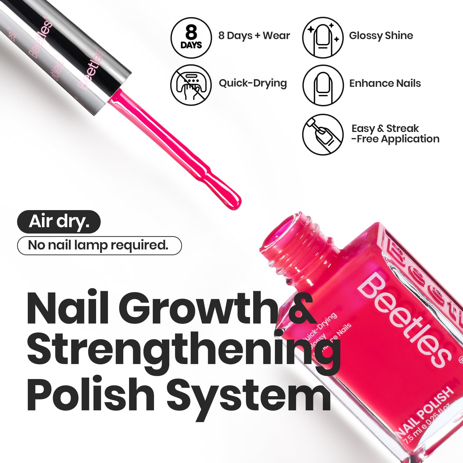 Beetles Gel Polish Neon Nail Polish Set – 6 Vibrant Colors, Quick Dry, Glossy Shine
