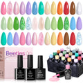 Beetles Gel Nail Polish Set – 20 Pastel Colors with Glossy & Matte Top & Base Coats