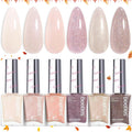 Beetles Gel Polish Set – 6 Nude Colors | Quick-Dry, Shimmer Nude & Jelly Pink Kit