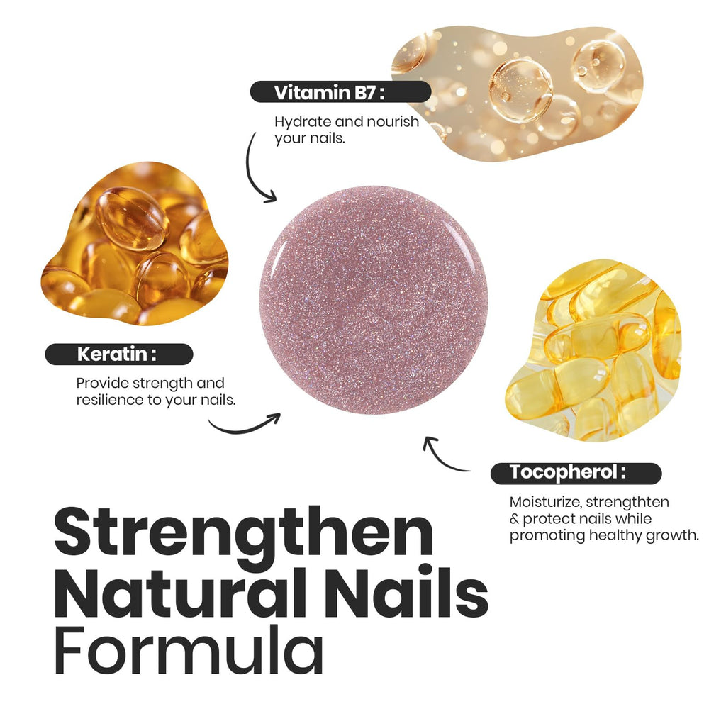 Beetles Gel Polish Set – 6 Nude Colors | Quick-Dry, Shimmer Nude & Jelly Pink Kit